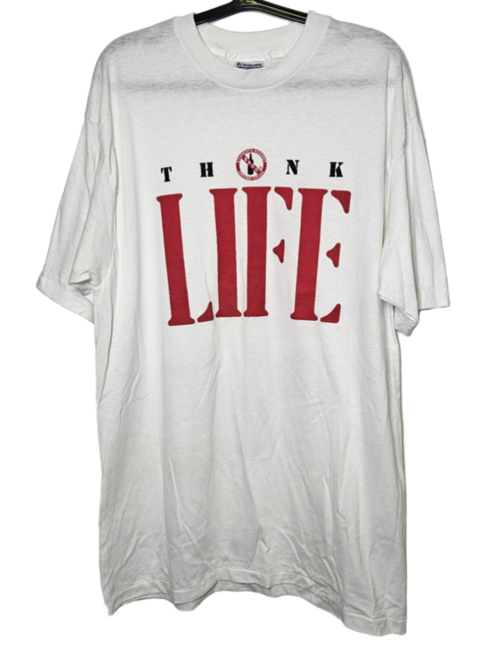 Vintage 90s Hanes Beefy-T Think LIFE SADD Students Against Driving Drunk